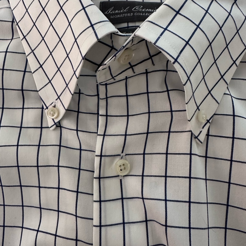 Daniel Cremieux Blue and White Dress Shirt